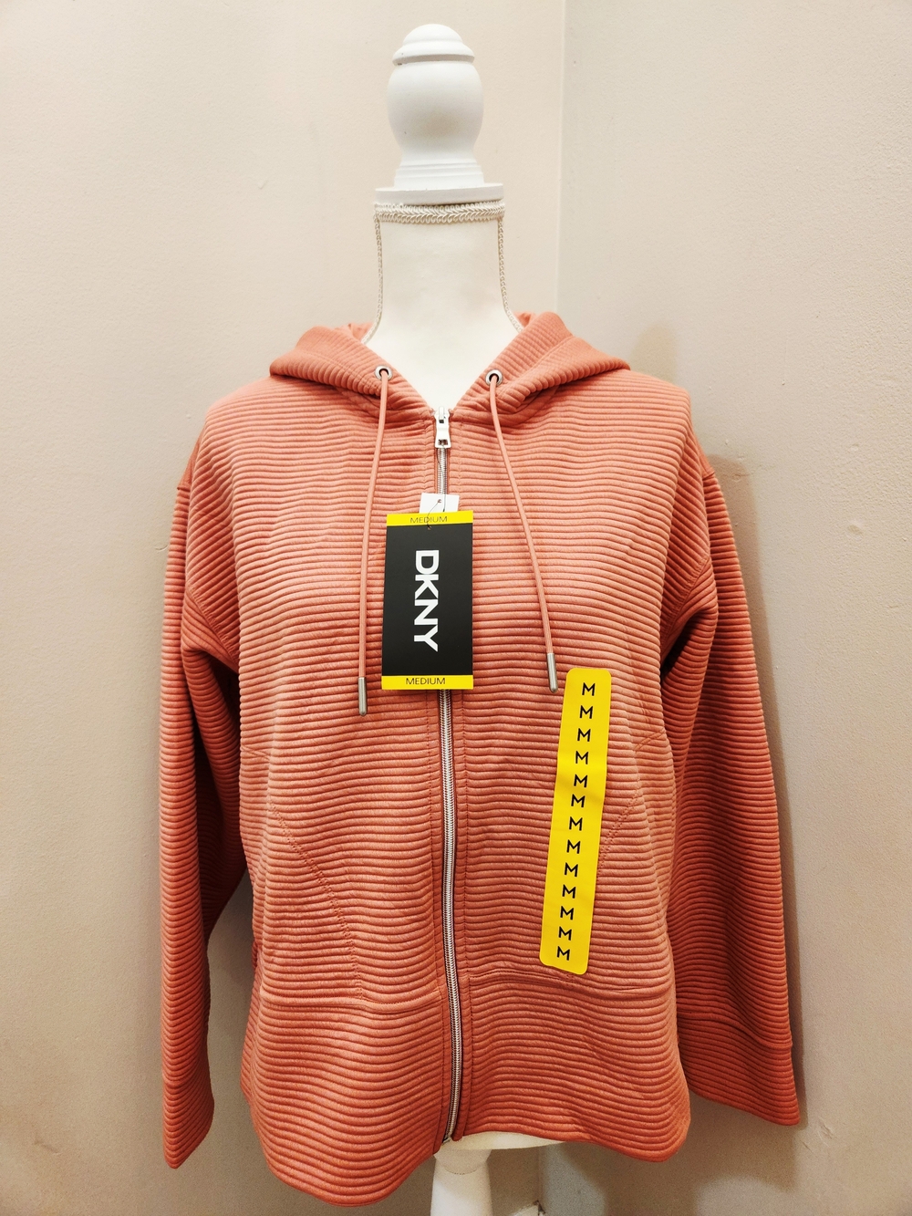 DKNY Coral Zip Hoodie Sweater